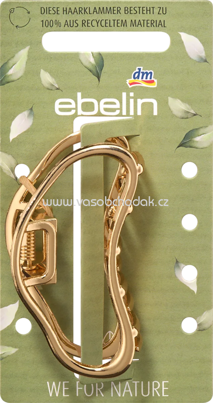 ebelin Haarklammer recyceltes Metall Gold-Optik, 1 St ebelin Haarklammer recyceltes Metall Gold-Optik, 1 St