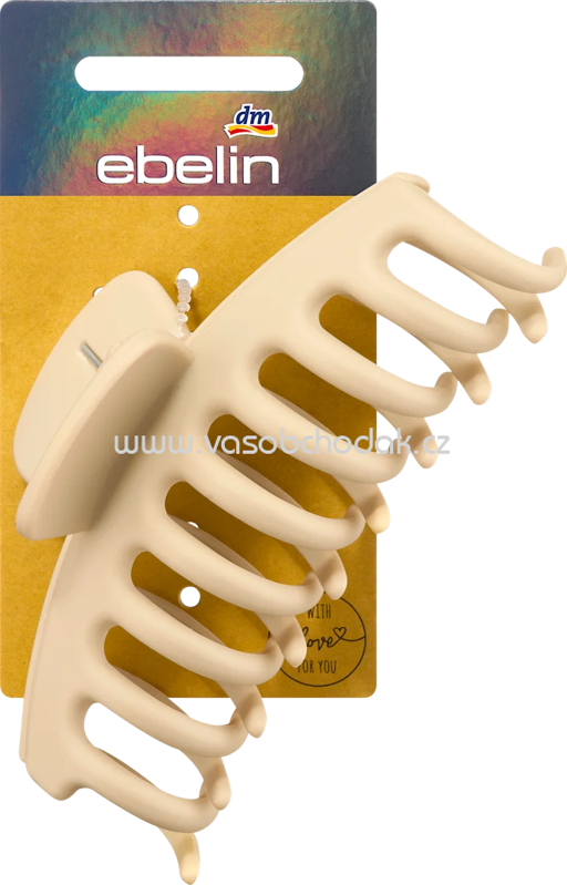 ebelin Haarklammer Rubber-Finish, beige, 1 St ebelin Haarklammer Rubber-Finish, beige, 1 St