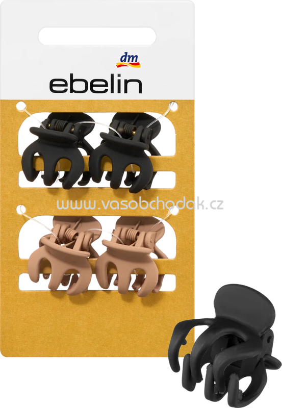 ebelin Haarklammern midi schwarz, braun, 4 St ebelin Haarklammern midi schwarz, braun, 4 St