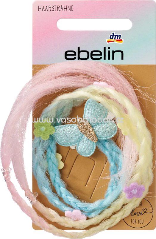 ebelin Haarsträhne mit Schmetterling, 1 St