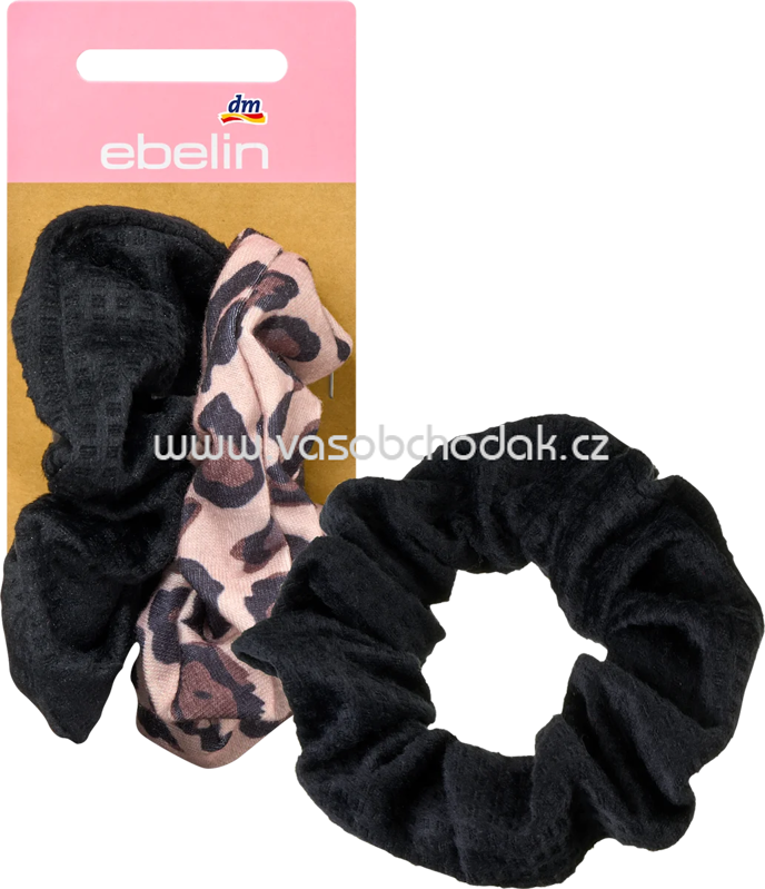 ebelin Scrunchies Leo-Print & schwarz, 2 St ebelin Scrunchies Leo-Print & schwarz, 2 St