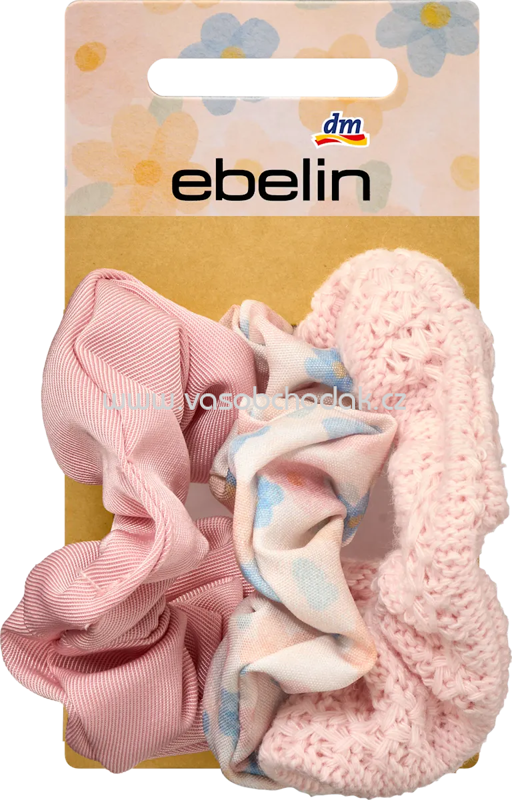 ebelin Scrunchies Rosa-Töne, 3 St