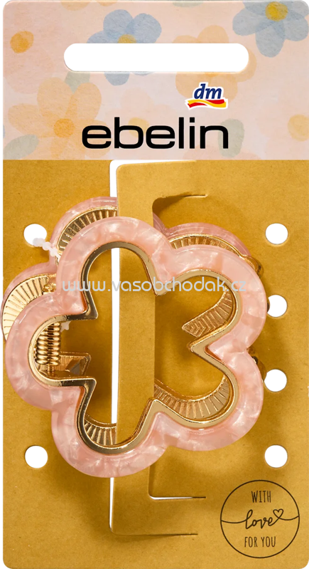 ebelin Haarklammer Blume rosa, Gold-Optik, 1 St ebelin Haarklammer Blume rosa, Gold-Optik, 1 St