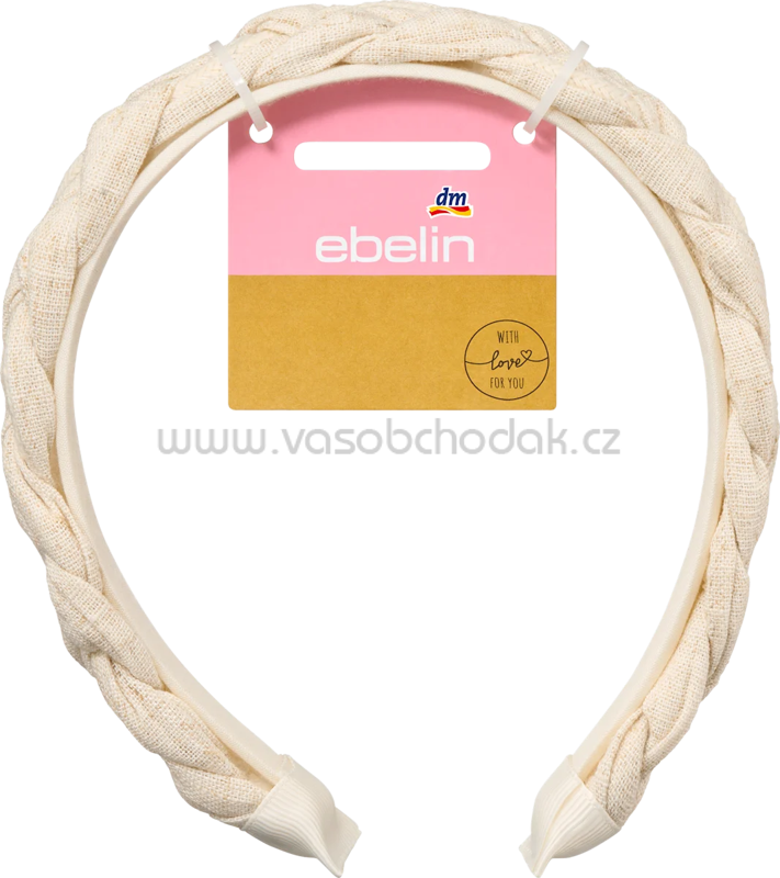 ebelin Haarreif geflochten, creme, 1 St ebelin Haarreif geflochten, creme, 1 St