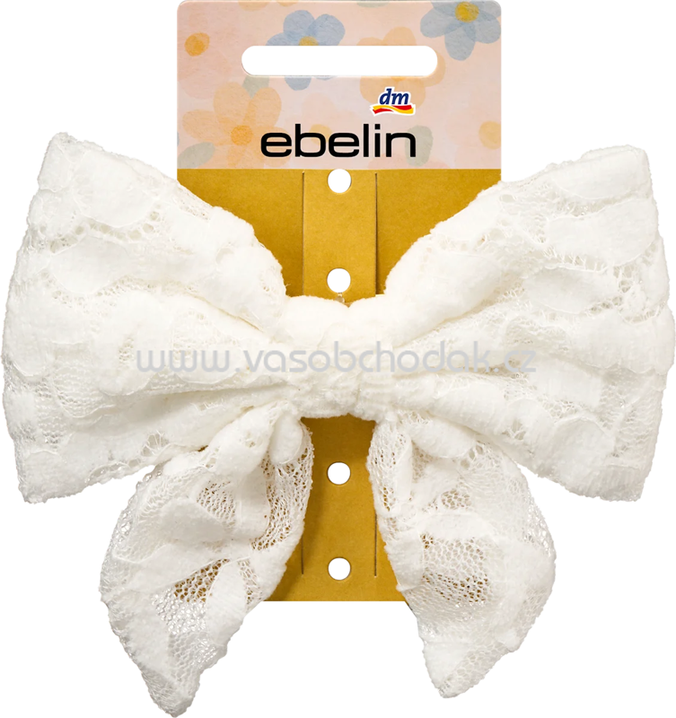 ebelin Patentspange Schleife mit Spitze, weiß, 1 St ebelin Patentspange Schleife mit Spitze, weiß, 1 St