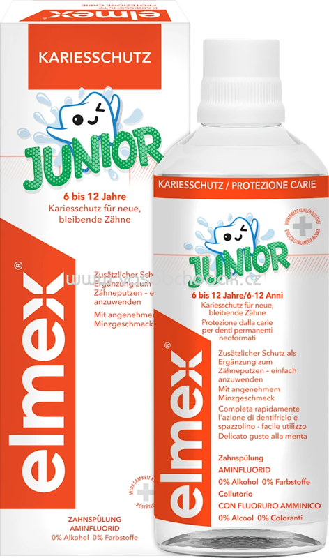 elmex Mundspülung Kariesschutz Junior, 6-12 Jahren, 400 ml elmex Mundspülung Kariesschutz Junior, 6-12 Jahren, 400 ml