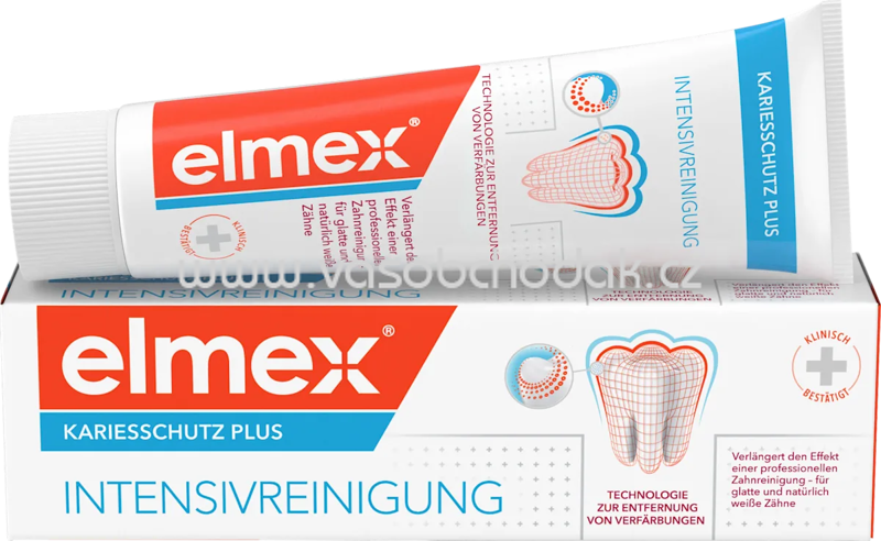 elmex Zahnpasta Kariesschutz Plus, Intensivreinigung, 50 ml