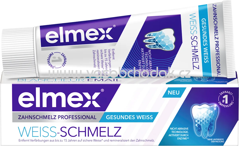 elmex Zahnpasta Zahnschmelz Professional Weiss-Schmelz, 75 ml