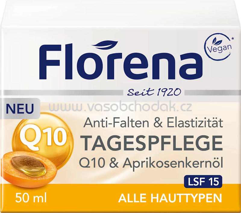 Florena Gesichtscreme Q10 & Aprikosenkernöl, 50 ml Florena Gesichtscreme Q10 & Aprikosenkernöl, 50 ml