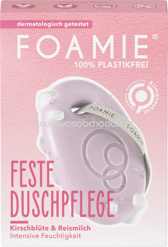 Foamie Festes Duschgel Kirschblüte & Reismilch, 80 g Foamie Festes Duschgel Kirschblüte & Reismilch, 80 g