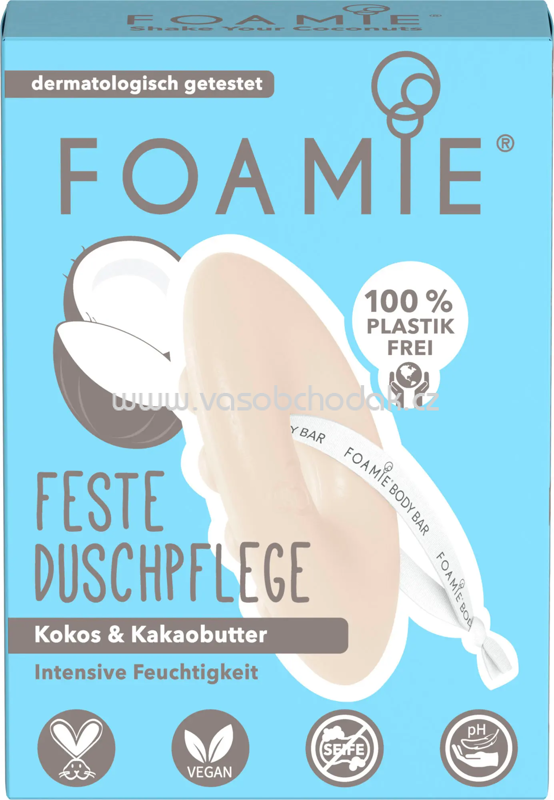 Foamie Festes Duschgel Kokos & Kakaobutter, 80 g Foamie Festes Duschgel Kokos & Kakaobutter, 80 g