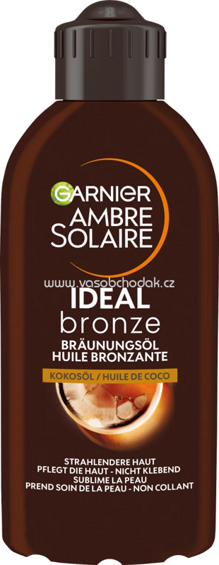 Garnier Ambre Solaire Bräunungsöl ideal bronze mit Kokosöl, 200 ml Garnier Ambre Solaire Bräunungsöl ideal bronze mit Kokosöl, 200 ml