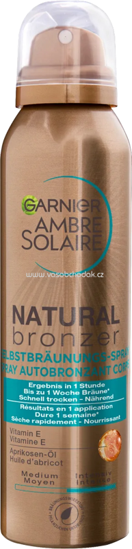 Garnier Ambre Solaire Selbstbräuner Spray natural bronzer, 150 ml Garnier Ambre Solaire Selbstbräuner Spray natural bronzer, 150 ml