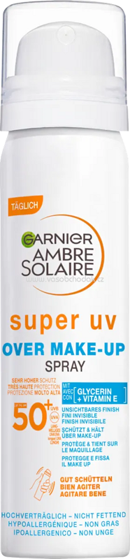 Garnier Ambre Solaire Sonnenspray Gesicht over Make up super UV, LSF 50+, 75 ml