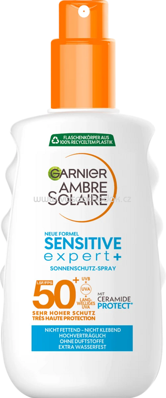 Garnier Ambre Solaire Sonnenspray sensitive expert+, LSF 50+, 150 ml Garnier Ambre Solaire Sonnenspray sensitive expert+, LSF 50+, 150 ml