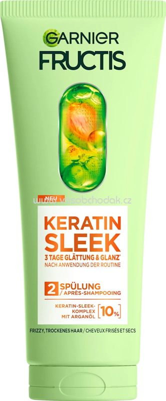 GARNIER FRUCTIS Conditioner Keratin Sleek, Anti-Frizz, 200 ml