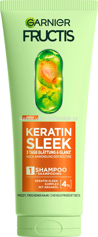 GARNIER FRUCTIS Shampoo Keratin Sleek, 200 ml