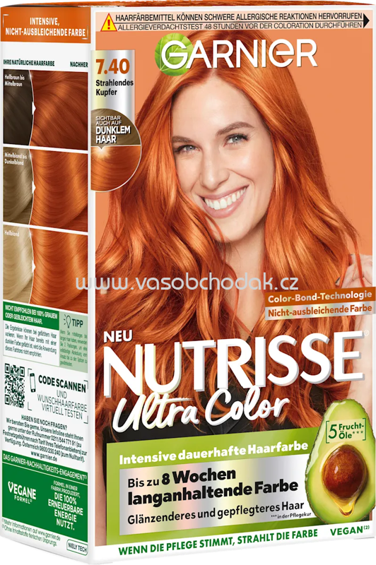 GARNIER NUTRISSE Haarfarbe Ultra Color 7.40 Strahlendes Kupfer, 1 St