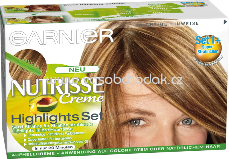 GARNIER NUTRISSE Strähnchen Set 1+ für blondes bis braunes Haar, 1 St