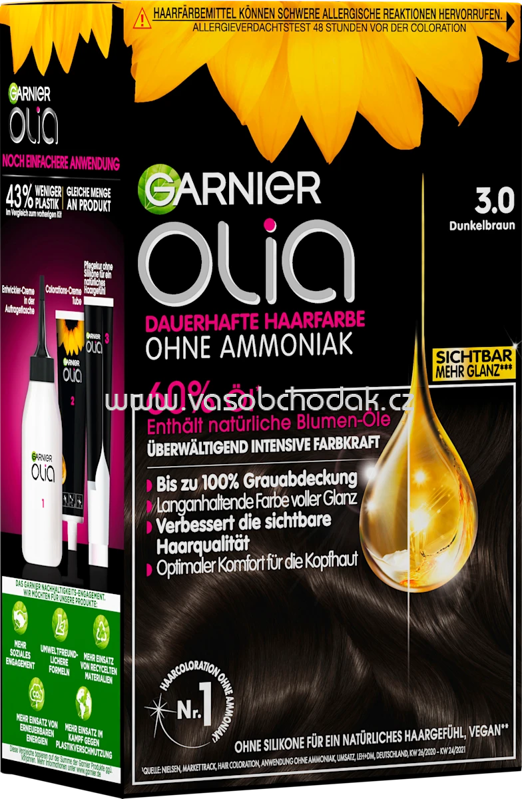 GARNIER olia Haarfarbe 3.0 Dunkelbraun, 1 St GARNIER olia Haarfarbe 3.0 Dunkelbraun, 1 St