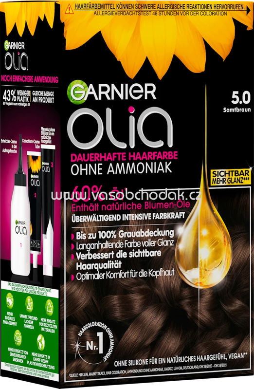 GARNIER olia Haarfarbe 5.0 Samtbraun, 1 St GARNIER olia Haarfarbe 5.0 Samtbraun, 1 St