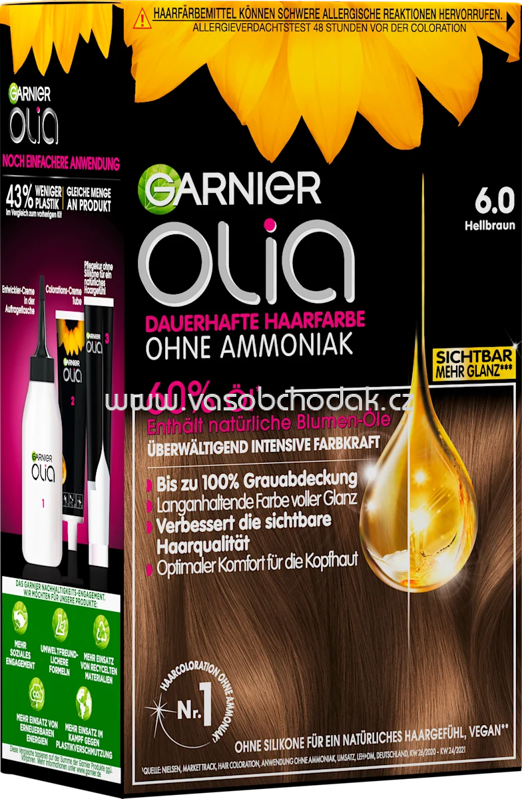 GARNIER olia Haarfarbe 6.0 Hellbraun, 1 St GARNIER olia Haarfarbe 6.0 Hellbraun, 1 St