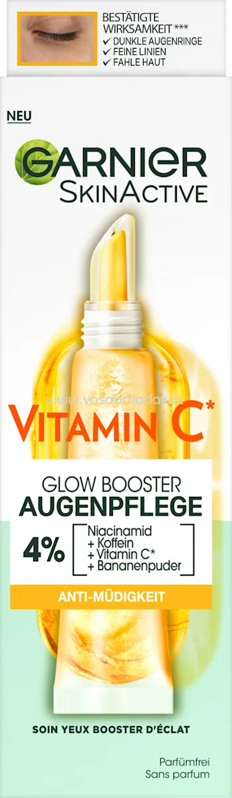 Garnier Skin Active Augencreme Glow Booster, Vitamin C, 15 ml Garnier Skin Active Augencreme Glow Booster, Vitamin C, 15 ml