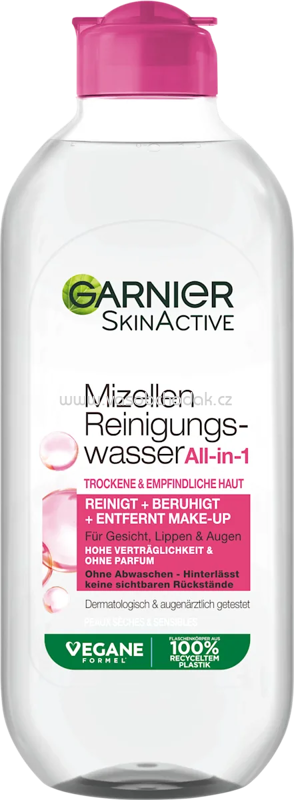 Garnier Skin Active Mizellenwasser trockene Haut All in 1, 400 ml Garnier Skin Active Mizellenwasser trockene Haut All in 1, 400 ml