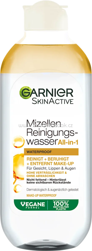 Garnier Skin Active Mizellenwasser Waterproof All in 1, 400 ml Garnier Skin Active Mizellenwasser Waterproof All in 1, 400 ml