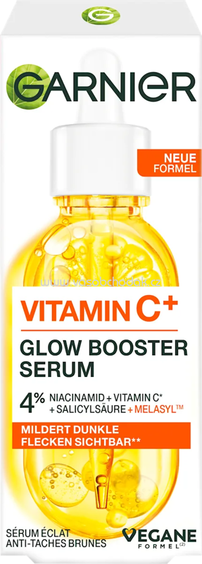 Garnier Skin Active Serum Glow Booster, Vitamin C Anti-Dunkle-Flecken, 30 ml Garnier Skin Active Serum Glow Booster, Vitamin C Anti-Dunkle-Flecken, 30 ml