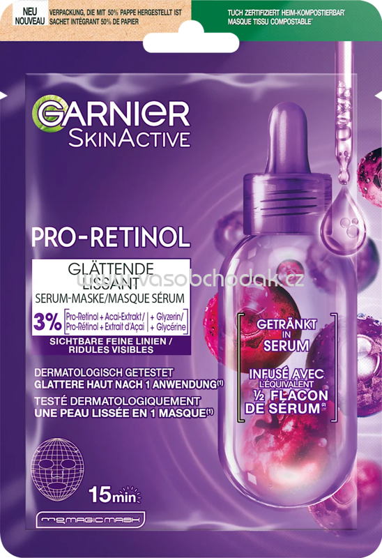Garnier Skin Active Tuchmaske Pro-Retinol, 1 St