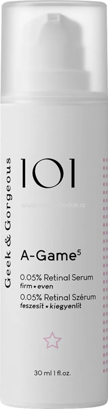 Geek&Gorgeous Serum 101 A-Game-5 0,05% Retinal, 30 ml Geek&Gorgeous Serum 101 A-Game-5 0,05% Retinal, 30 ml