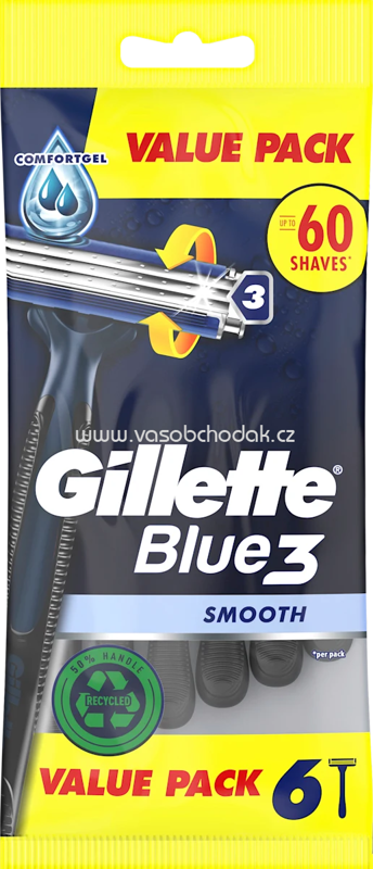 Gillette Einwegrasierer, Blue3 Smooth, 6 St Gillette Einwegrasierer, Blue3 Smooth, 6 St