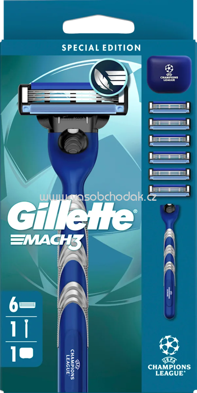 Gillette Rasierer, Mach3 mit 6 Rasierklingen, 1 St Gillette Rasierer, Mach3 mit 6 Rasierklingen, 1 St