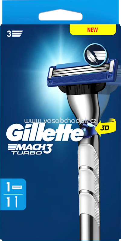Gillette Rasierer, Mach3 Turbo 3D, 1 St Gillette Rasierer, Mach3 Turbo 3D, 1 St