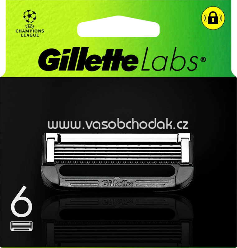 Gillette Rasierklingen, Labs Gold, 6 St Gillette Rasierklingen, Labs Gold, 6 St