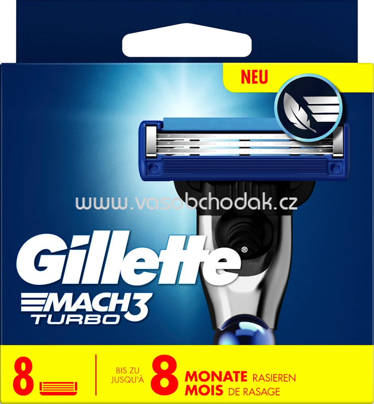 Gillette Rasierklingen, Mach3 Turbo 3D, 8 St Gillette Rasierklingen, Mach3 Turbo 3D, 8 St
