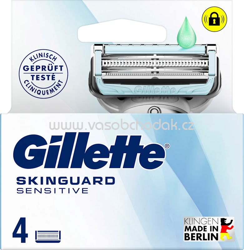 Gillette Rasierklingen, SkinGuard Sensitive, 4 St