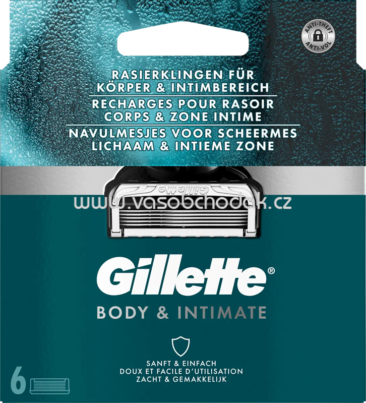 Gillette INTIMATE Rasierklingen, Intimate, 6 St Gillette INTIMATE Rasierklingen, Intimate, 6 St