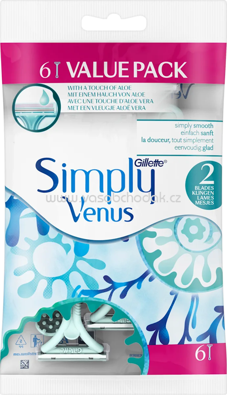 Gillette Venus Einwegrasierer, Simply Venus, 6 St