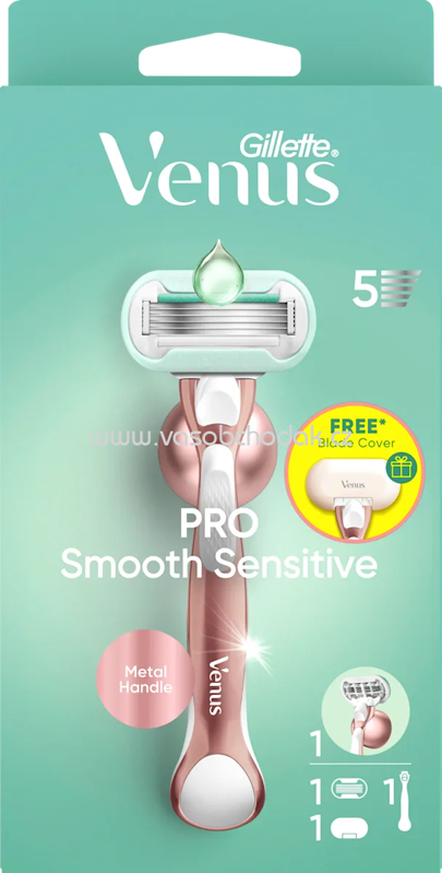 Gillette Venus Rasierer, Pro Smooth Sensitive, 1 St