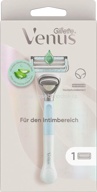 Gillette Venus Rasierer für den Intimbereich, Aloe Vera, 1 St Gillette Venus Rasierer für den Intimbereich, Aloe Vera, 1 St