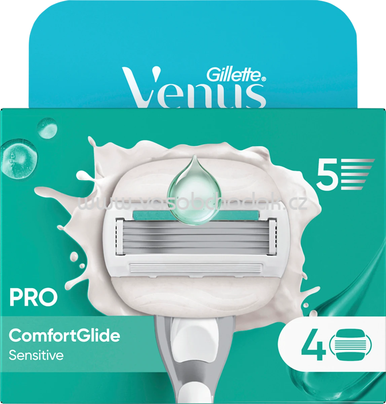Gillette Venus Rasierklingen, Pro Comfortglide Sensitive, 4 St Gillette Venus Rasierklingen, Pro Comfortglide Sensitive, 4 St