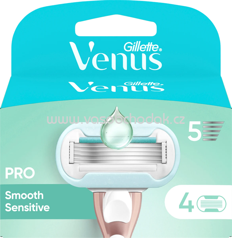 Gillette Venus Rasierklingen, Pro Smooth Sensitive, 4 St Gillette Venus Rasierklingen, Pro Smooth Sensitive, 4 St
