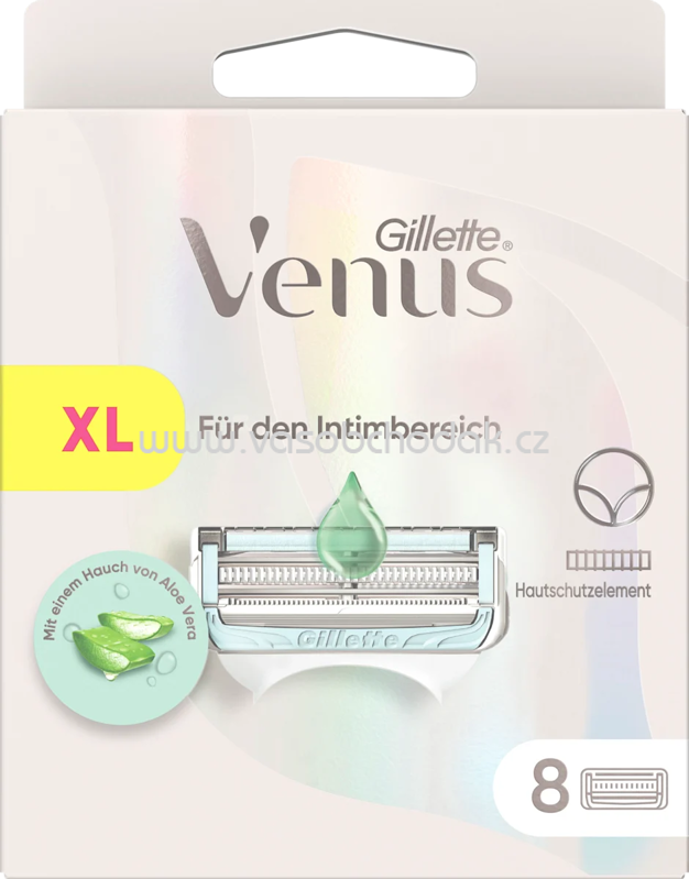 Gillette Venus Rasierklingen für den Intimbereich, Aloe Vera, 8 St Gillette Venus Rasierklingen für den Intimbereich, Aloe Vera, 8 St