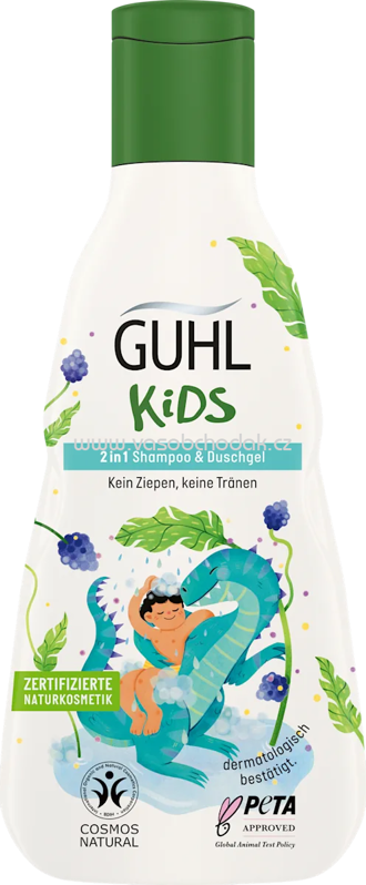 GUHL Kinder Shampoo & Duschgel 2in1 Brombeere, 250 ml