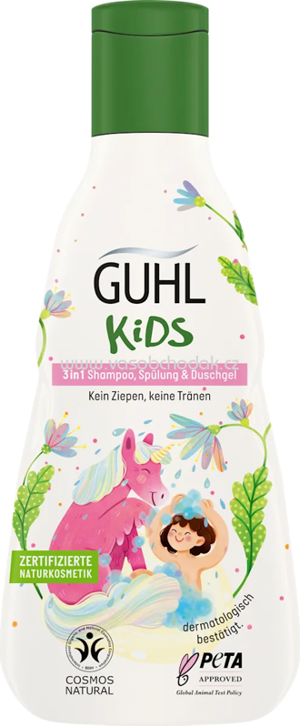 GUHL Kinder Shampoo, Spülung & Duschgel 3in1 Mandelmilch, 250 ml