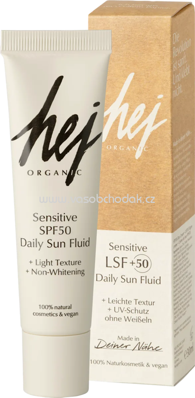 hej ORGANIC Gesichtscreme Sensitive LSF 50, 30 ml