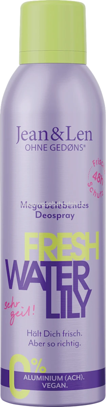 Jean&Len Deospray Fresh Waterlily, 150 ml Jean&Len Deospray Fresh Waterlily, 150 ml