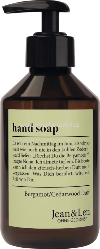 Jean&Len Flüssigseife bergamot & cedarwood, 250 ml Jean&Len Flüssigseife bergamot & cedarwood, 250 ml